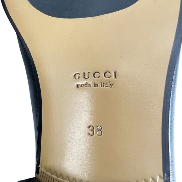 Gucci Goatskin Horsebit Quentin Convertible Mid-Heel Loafers Black - Picture 15 of 16